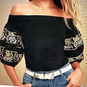 Free People Rock With It Off The Shoulder Top